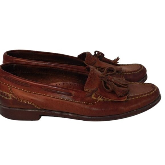 Cole Haan Country Slip On Brown Leather Loafer With Tassels Size 8.5 main image 4